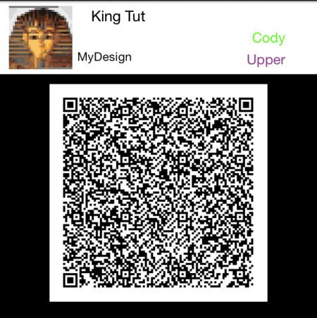 King Tut QR Code for Animal Crossing