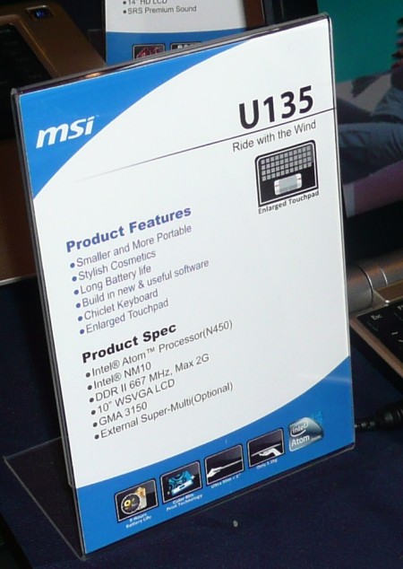 MSI Wind U135 at CES 2010