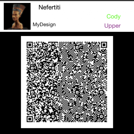 Queen Neferiti QR Code for Animal Crossing