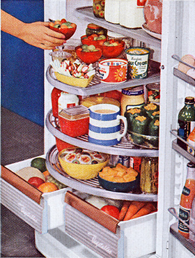 1948 GE Revolving Shelf Refrigerator