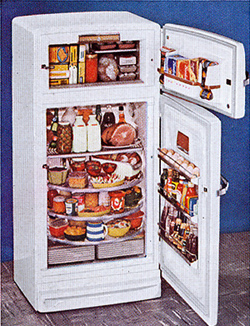 1948 GE Revolving Shelf Refrigerator