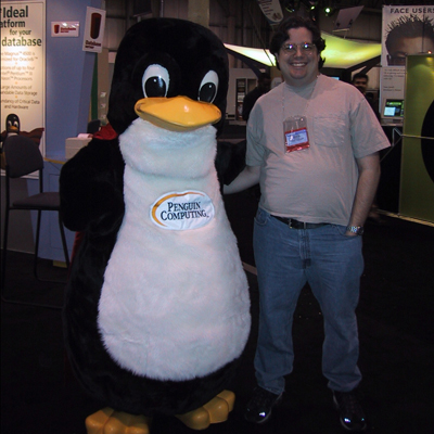 Comdex 2000: Mike with Penguin Computing