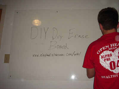DIY Dry Erase Board from Elephant Staircase